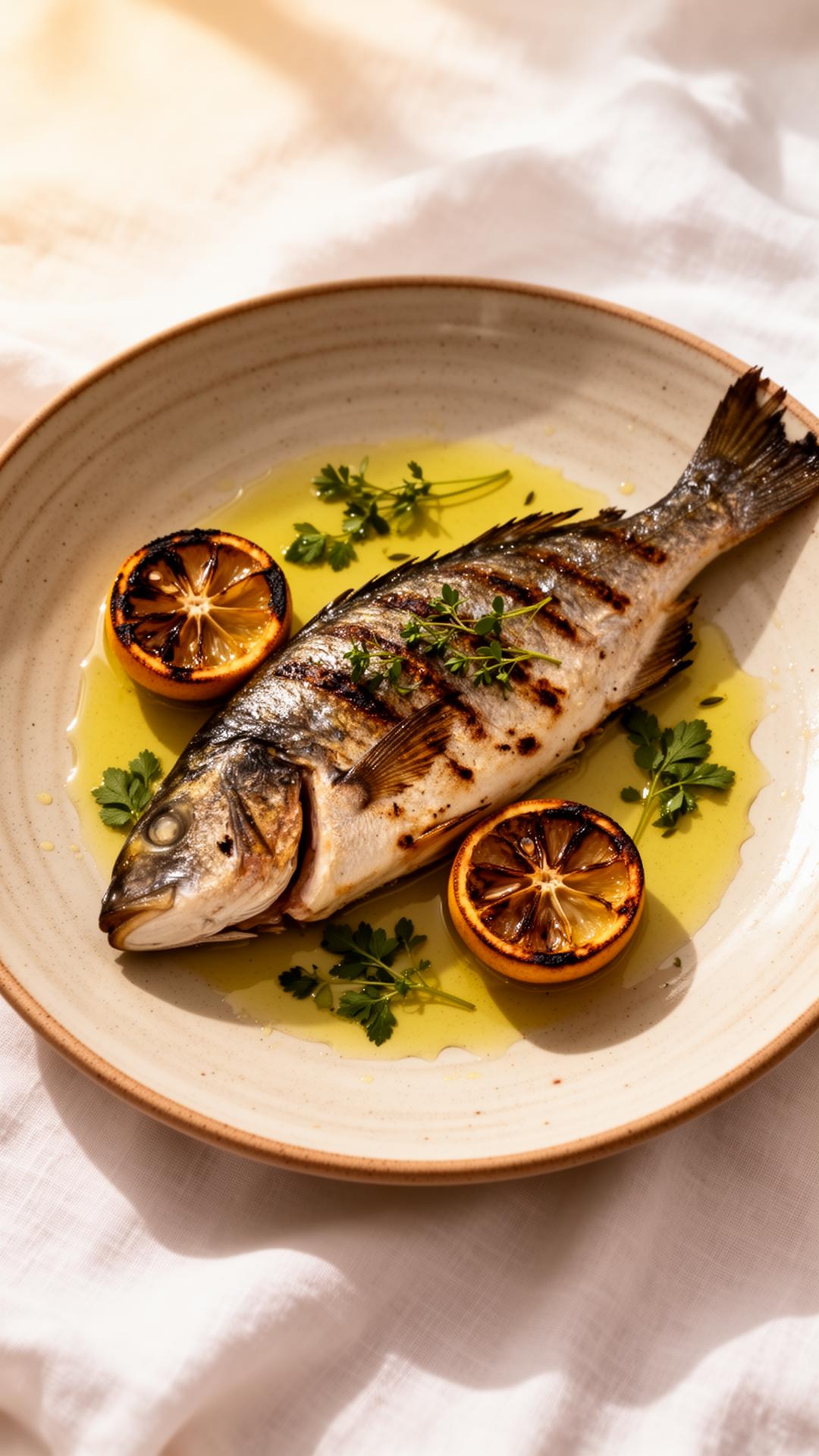 Signature Mediterranean dish at Στάσου Μύγδαλα